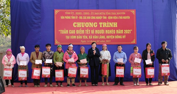 Thái Nguyên: Hơn 30,5 tỷ đồng trong 'Tuần cao điểm Tết vì người nghèo năm 2021' 