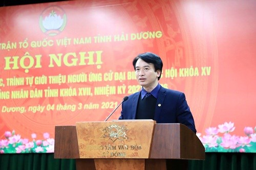 Uỷ ban MTTQ Việt Nam tỉnh Hải Dương: Hướng dẫn giới thiệu người ứng cử đại biểu Quốc hội và đại biểu HĐND tỉnh