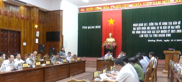 Quảng Bình: Tăng cường công tác kiểm tra, tránh xảy ra sai sót trong ngày bầu cử
