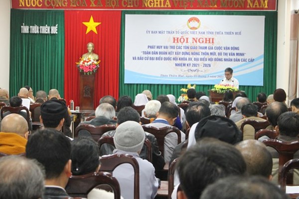 Thừa Thiên-Huế: Đề nghị các tôn giáo tham gia thực hiện xây dựng nông thôn mới, đô thị văn minh và bầu cử