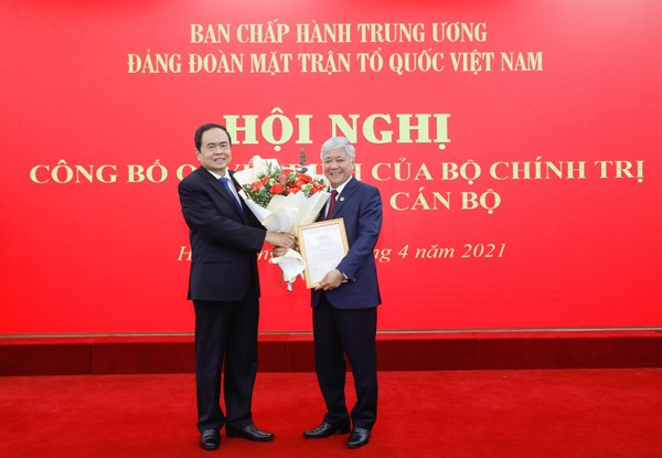 Bộ Chính trị chỉ định ông Đỗ Văn Chiến giữ chức Bí thư Đảng đoàn MTTQ Việt Nam nhiệm kỳ 2019-2024