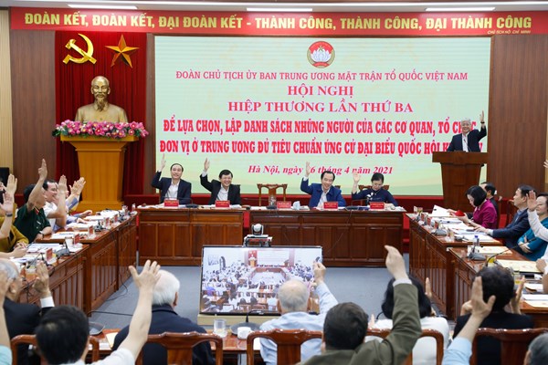 Kết thúc hiệp thương lần 3: 153 người thuộc khối MTTQ Việt Nam từ Trung ương đến địa phương ứng cử đại biểu Quốc hội khoá XV