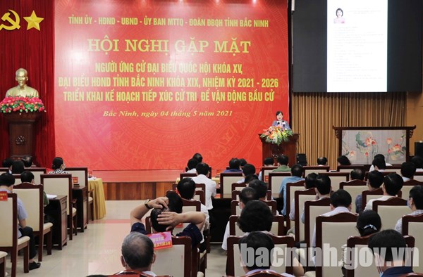 Bắc Ninh: Gặp mặt người ứng cử ĐBQH khóa XV và đại biểu HĐND tỉnh khóa XIX