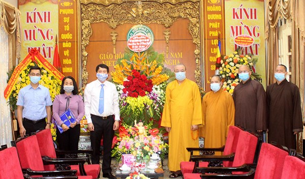 Thành phố Hà Nội chúc mừng Giáo hội Phật giáo Việt Nam nhân Đại lễ Phật đản 2021 - Phật lịch 2565