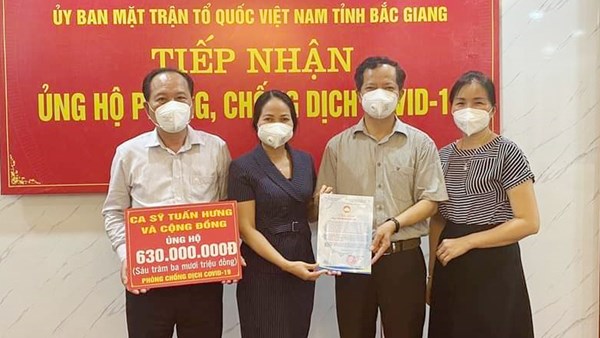Bắc Giang: Các tổ chức, cá nhân, doanh nghiệp tiếp tục ủng hộ phòng, chống dịch