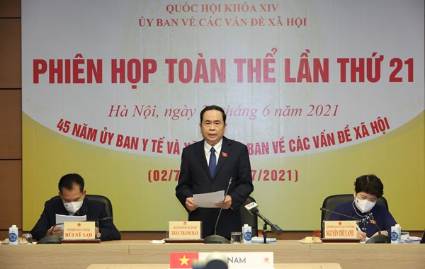 Phó Chủ tịch Thường trực Quốc hội Trần Thanh Mẫn dự phiên họp toàn thể Ủy ban về các vấn đề Xã hội  
