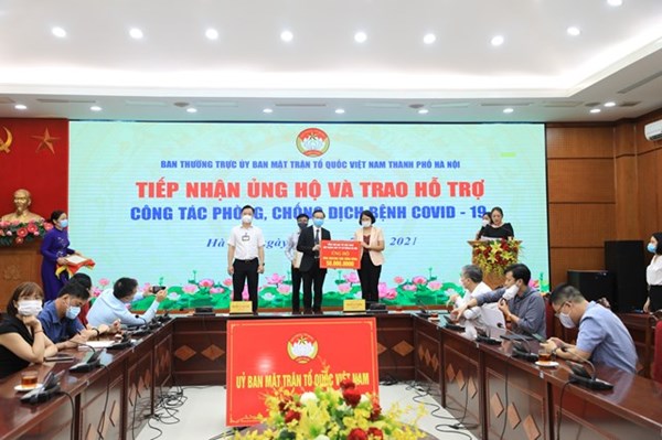 Hà Nội: Tiếp nhận gần 4 tỷ đồng ủng hộ công tác phòng, chống dịch