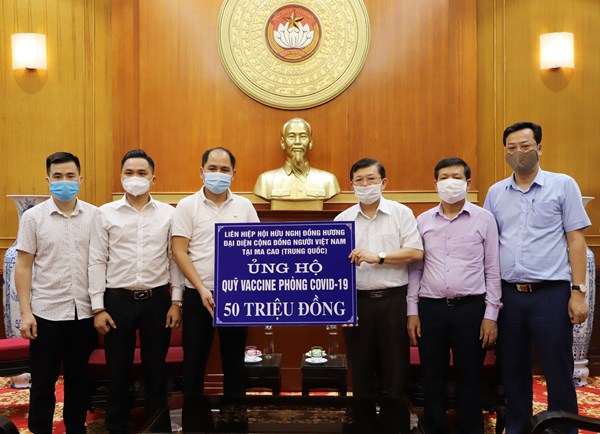 Kiều bào tại Macau (Trung Quốc) ủng hộ Quỹ vaccine phòng COVID-19