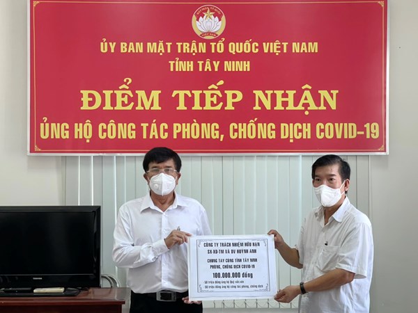 Tây Ninh: Trên 34 tỷ đồng ủng hộ công tác phòng chống dịch Covid-19 