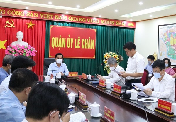 Ủy ban MTTQ Việt Nam thành phố Hải Phòng giám sát tình hình cán bộ, đảng viên tại Quận Lê Chân