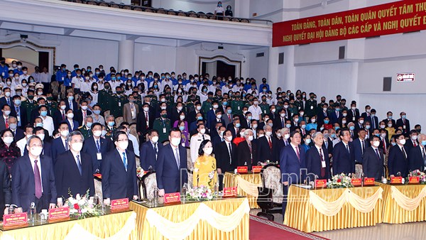 Phó Chủ tịch - Tổng Thư ký Lê Tiến Châu dự Lễ kỷ niệm 110 năm ngày sinh đồng chí Lê Đức Thọ