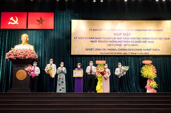 Phó Chủ tịch Trương Thị Ngọc Ánh dự lễ kỷ niệm 91 năm ngày thành lập Mặt trận tại TP Hồ Chí Minh 