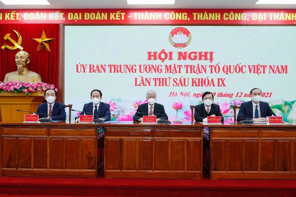 Hội nghị trực tuyến Ủy ban Trung ương MTTQ Việt Nam lần thứ sáu, khóa IX