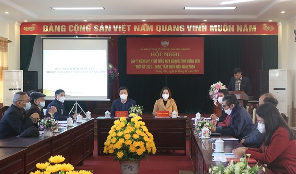 MTTQ tỉnh Hưng Yên: Góp ý dự thảo quy hoạch tỉnh thời kỳ 2021-2030, tầm nhìn đến năm 2050