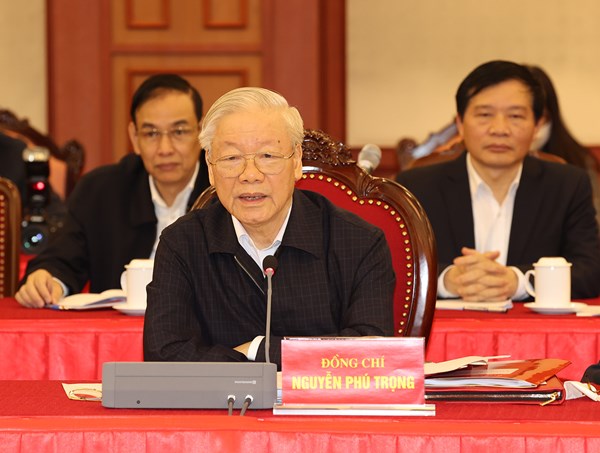 Tổng Bí thư Nguyễn Phú Trọng chủ trì họp Bộ Chính trị về tổng kết Nghị quyết 11-NQ/TW phát triển Thủ đô Hà Nội 