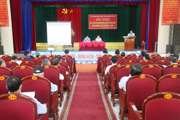 Hội nghị lấy ý kiến cộng đồng dân cư về thực hiện một số dự án trên địa bàn tỉnh Hà Tĩnh