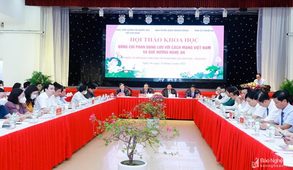 Hội thảo khoa học: 'Đồng chí Phan Đăng Lưu với cách mạng Việt Nam và quê hương Nghệ An'