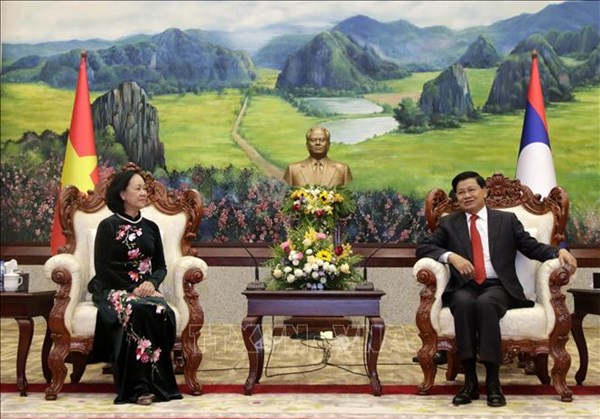 Trưởng Ban Tổ chức Trung ương Trương Thị Mai thăm và làm việc tại Lào 