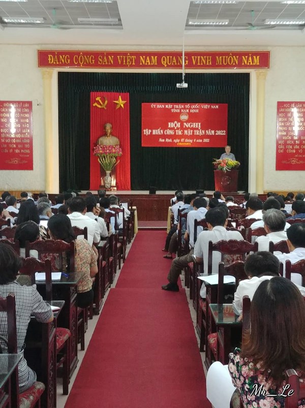 Ủy ban MTTQ tỉnh Nam Định tổ chức Hội nghị tập huấn công tác năm 2022 