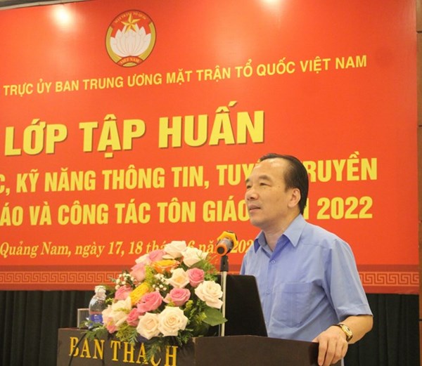 Quảng Nam: Tập huấn kỹ năng thông tin, tuyên truyền về công tác tôn giáo