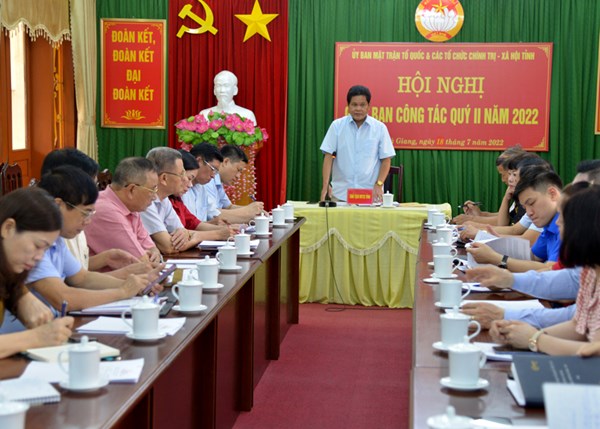 Hà Giang: MTTQ và các tổ chức chính trị xã hội tỉnh giao ban quý II