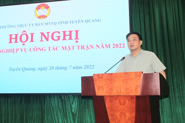 Tuyên Quang: Hội nghị tập huấn nghiệp vụ công tác Mặt trận năm 2022
