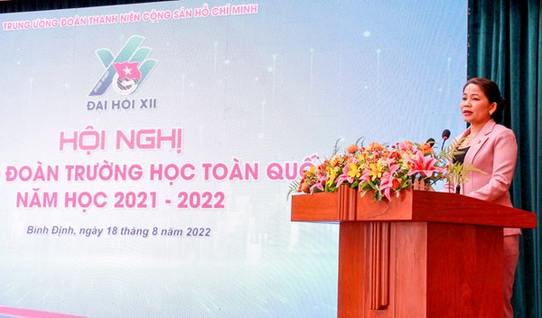 Hội nghị Cán bộ Đoàn trường học toàn quốc, năm học 2021 - 2022 tại Bình Định