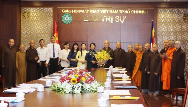 Ban Thường trực Ủy ban MTTQ Việt Nam TP.Hồ Chí Minh làm việc với Ban Trị sự Giáo hội Phật giáo Việt Nam Thành phố