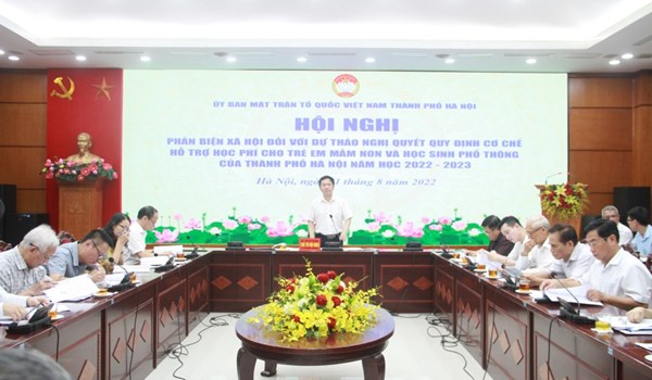 Hà Nội: Phản biện xã hội với Dự thảo Nghị quyết quy định cơ chế hỗ trợ học phí cho trẻ em mầm non và học sinh phổ thông của thành phố