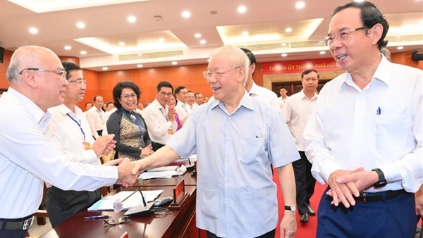 Tổng Bí thư Nguyễn Phú Trọng thăm và làm việc với Thành ủy TP Hồ Chí Minh