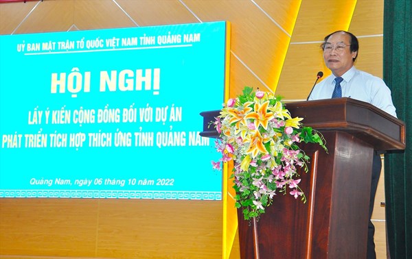 Quảng Nam: Hội nghị lấy ý kiến về Dự án Phát triển tích hợp thích ứng trên địa bàn tỉnh