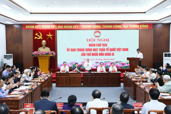 Hội nghị Đoàn Chủ tịch UBTƯ MTTQ Việt Nam lần thứ mười bốn, khóa IX mở rộng, nhiệm kỳ 2019-2024