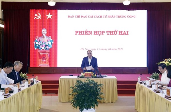 Chủ tịch nước Nguyễn Xuân Phúc chủ trì Phiên họp thứ hai Ban Chỉ đạo Cải cách Tư pháp Trung ương