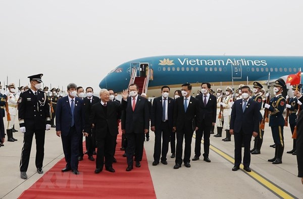 Tổng Bí thư Nguyễn Phú Trọng đến Bắc Kinh, bắt đầu thăm chính thức nước Cộng hòa Nhân dân Trung Hoa