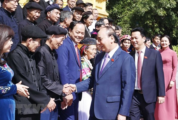 Chủ tịch nước Nguyễn Xuân Phúc gặp mặt đại biểu người có uy tín tiêu biểu tỉnh Hà Giang 