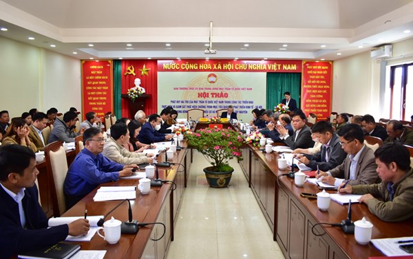 Phát huy vai trò của MTTQ Việt Nam các cấp trong phát triển kinh tế - xã hội vùng đồng bào DTTS và miền núi