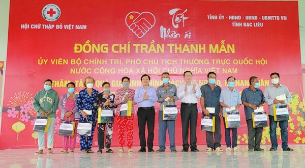 Phó Chủ tịch Thường trực Quốc hội Trần Thanh Mẫn dự Chương trình Tết nhân ái tại Bạc Liêu