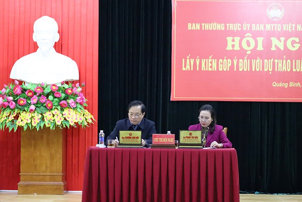 Quảng Bình tổ chức Hội nghị góp ý vào dự thảo Luật Đất đai (sửa đổi)
