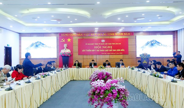 Ủy ban MTTQ Việt Nam tỉnh Lào Cai lấy ý kiến góp ý Dự thảo Luật Đất đai (sửa đổi)