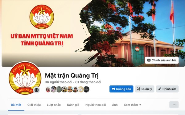 “Trang cộng đồng” Ủy ban MTTQ tỉnh Quảng Trị phát huy hiệu quả trong định hướng thông tin tuyên truyền