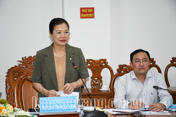 Phó Chủ tịch Trương Thị Ngọc Ánh làm việc với Hội đồng phổ biến, giáo dục pháp luật tỉnh Sóc Trăng