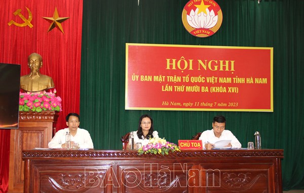 Hà Nam: Uỷ ban MTTQ tỉnh triển khai nhiệm vụ trọng tâm 6 tháng cuối năm