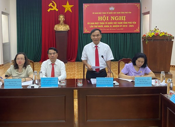 Phú Yên: Hội nghị Ủy ban MTQ Việt Nam tỉnh lần thứ 10, khóa XI, nhiệm kỳ 2019 – 2024