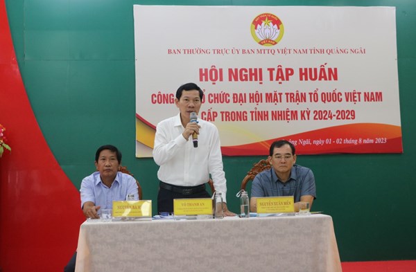 Quảng Ngãi: Tập huấn công tác tổ chức Đại hội MTTQ Việt Nam các cấp