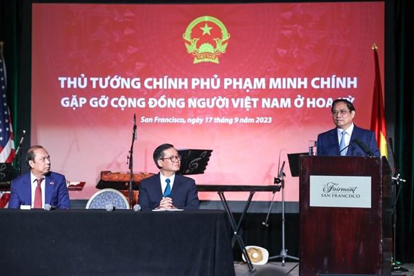 Thủ tướng: Mong 2,2 triệu kiều bào tiếp tục đóng góp cho đất nước và quan hệ Đối tác chiến lược toàn diện Việt Nam – Hoa Kỳ