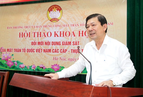 Bàn giải pháp đổi mới nội dung giám sát của MTTQ Việt Nam các cấp