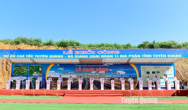 Chủ tịch Đỗ Văn Chiến dự Lễ khởi công Dự án xây dựng cao tốc Tuyên Quang – Hà Giang (giai đoạn 1), đoạn qua tỉnh Tuyên Quang