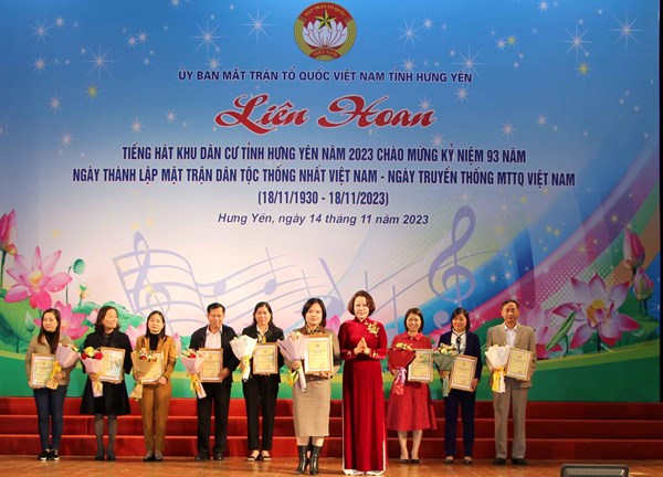Liên hoan tiếng hát khu dân cư tỉnh Hưng Yên năm 2023