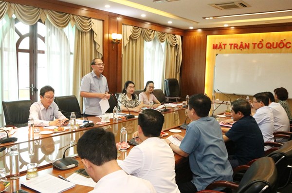 Tạo điều kiện để tổ chức thành công Đại hội đại biểu MTTQ Việt Nam tỉnh Thái Bình lần thứ XIX, nhiệm kỳ 2024-2029