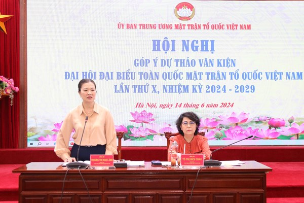Làm sâu sắc hơn nội dung dự thảo văn kiện Đại hội đại biểu toàn quốc MTTQ Việt Nam lần thứ X